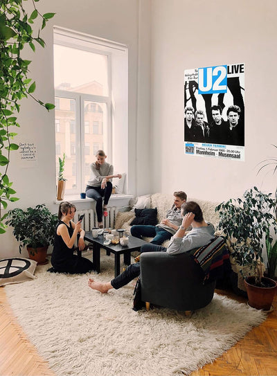 U2 - Unforgetable Fire, Mannheim 1985 » Konzertplakat/Premium Poster | Live Konzert Veranstaltung |