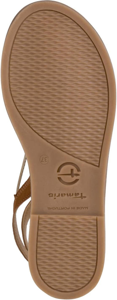 Tamaris Damen Römer-Style Sandalen 1-28117-26 Braun 37 EU Cognac Gold, 37 EU Cognac Gold