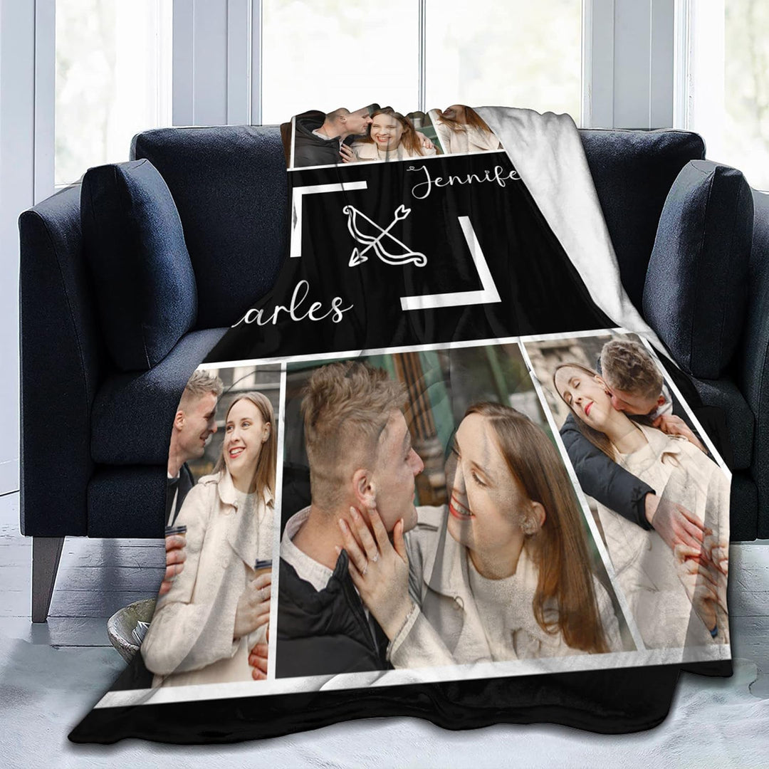 Easycosy personalisierte Decken für Paare Geschenke Benutzerdefinierte Bild, Foto Decke für Freundin
