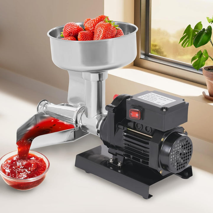 Elektrisch Tomatenpresse aus Edelstahl 450W Professionelle Passiermaschine Elektrisch Beerenpresse T