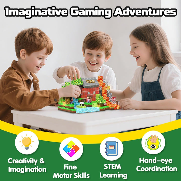 Magnetische Bausteine, 150 Teile STEM Spielzeug ab 3 Jahre, Magnetspielzeug Montessori Konstruktions