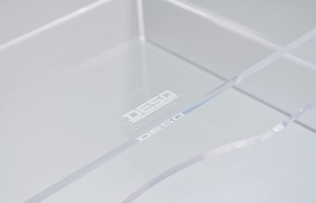 Desq Acryl Monitorständer Höhe 120 mm Briefablage Dutch Design, Transparent Mit Ablage, Mit Ablage