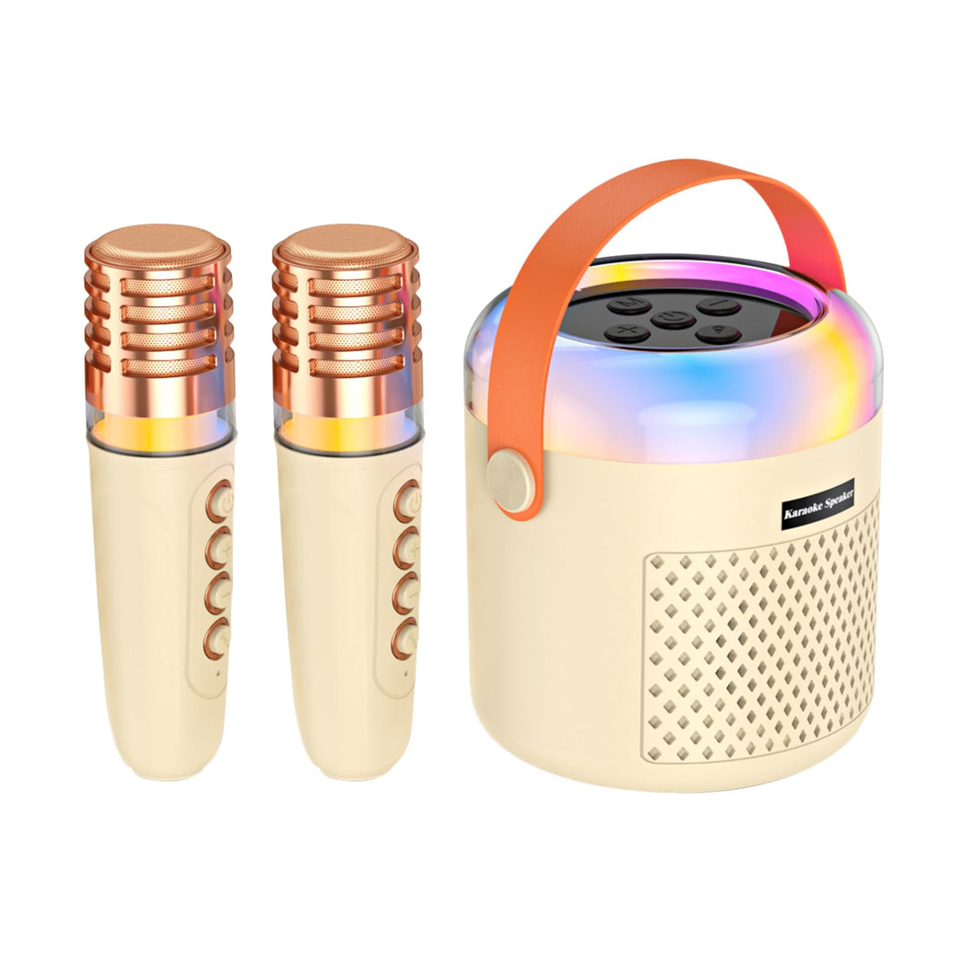 Karaoke für Kinder - Musikplayer mit LED-Lichtern | Tragbarer Karaoke-Lautsprecher mit Mikrofon,Für