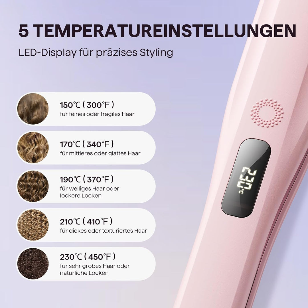 Wavytalk Dampf-Glätteisen Haarglätter für Schnell einen Seidig Glattes Haar