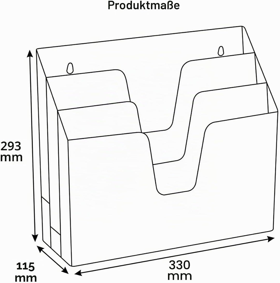Acrimet Unterlagenhalter Dreifach Horizontalen (Solide Lila Farbe), Solide Lila