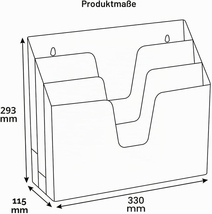 Acrimet Unterlagenhalter Dreifach Horizontalen (Solide Lila Farbe), Solide Lila