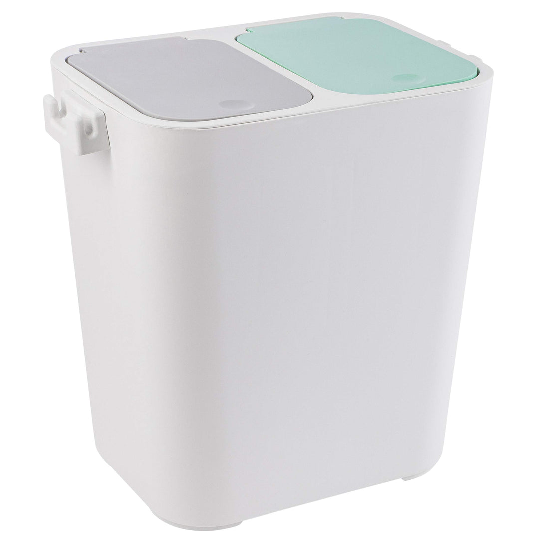 ONVAYA® Mülltrennsystem Tom | Mülltrennung mit mehreren Fächern | Mülleimer in creme-weiss | Abfalle