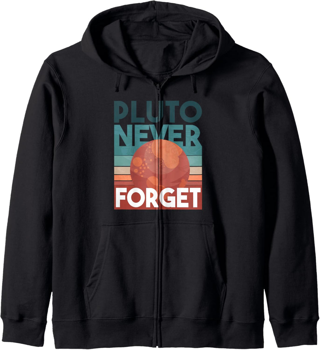 PLUTO NEVER FORGET NEIN PLUTO SOLARSYSTEM MEME Kapuzenjacke