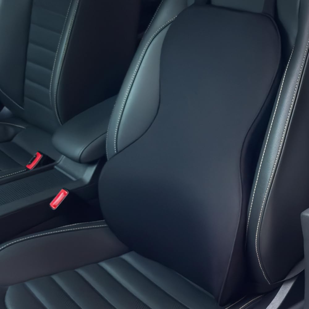 FOUNDCOOL Ergonomisches Lendenwirbelstützkissen, Rückenkissen aus Memory-Schaum für Autositze - Lend