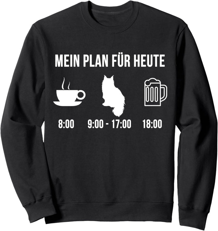 Lustig Norwegische Waldkatze Katze Süsses Haustier Plan Für Sweatshirt