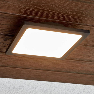 Lucande LED Deckenleuchten 'Mabella' (Modern) in Schwarz aus Aluminium (1 flammig,) - Aussenleuchte