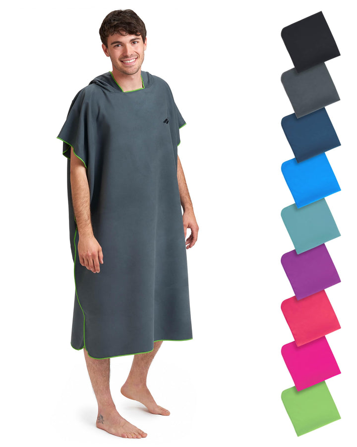Fit-Flip Badeponcho aus Mikrofaser für Damen und Herren - schnelltrocknend, kompakt und Ultraleicht