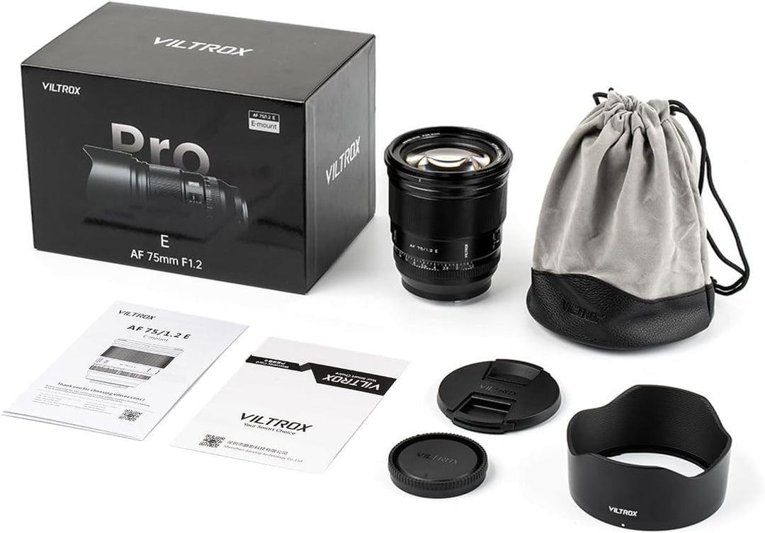 VILTROX 75mm f/1.2 F1.2 PRO Autofokus Objektiv für Sony E-Mount Ultra Weitwinkel APS-C Prime Objekti