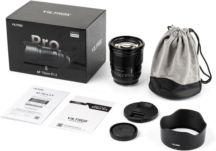 VILTROX 75mm f/1.2 F1.2 PRO Autofokus Objektiv für Sony E-Mount Ultra Weitwinkel APS-C Prime Objekti