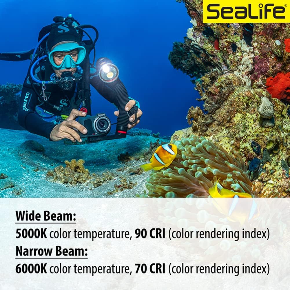 SeaLife Sea Dragon 3000SF Pro Dual Beam (SL679) LED-Licht-Set (Griff und Ablage), LED-Licht-Set (Gri