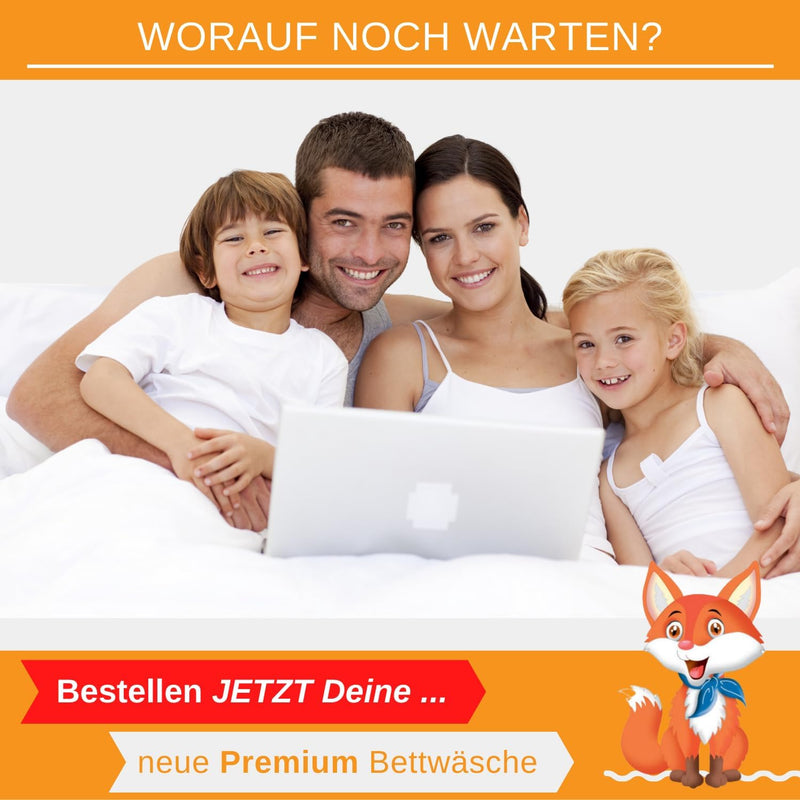 Aminata kids Biber Bettwäsche 135x200 Pferd Pferde-Tier-Motiv Mädchen Kinder-Wende-Bettwäsche-Set Ba