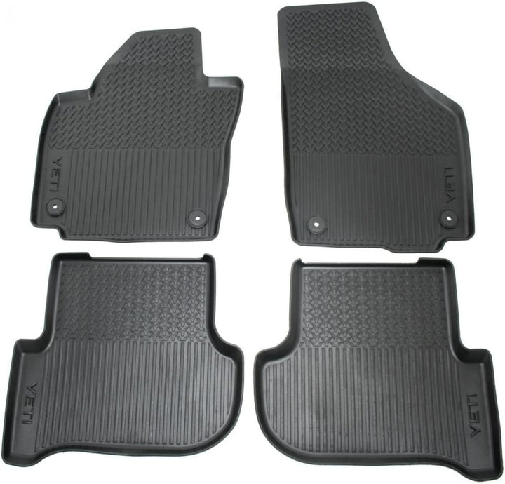 Skoda 5L1061550A Gummi Fussmatten 4-teilig Gummimatten Original Allwettermatten Single, Single