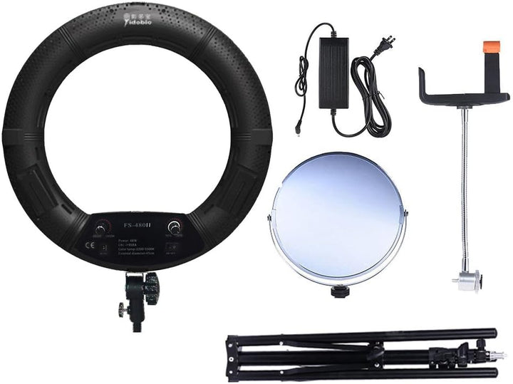 YIDOBLO FS-480II 5500K Bio-Farbkamera Foto / Studio / Telefon / Video 18 '' 480 LED Ringlicht LED La