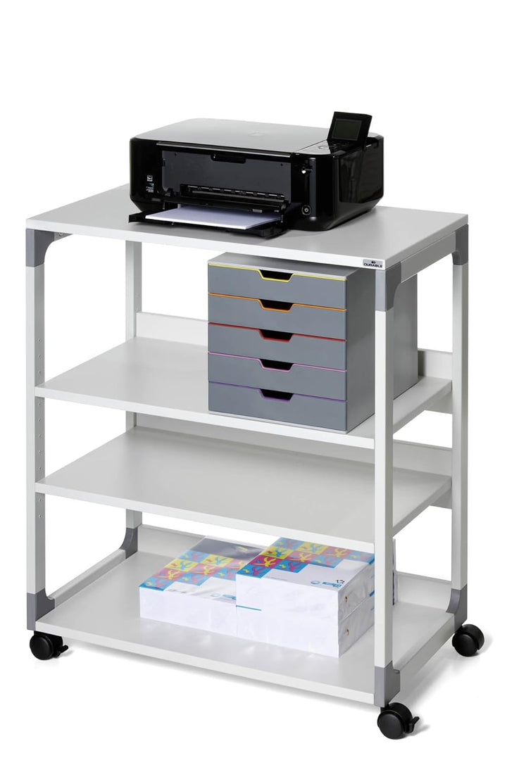 Durable System Multi Trolley 88, grau,glasfaserverstärkte Ecken, Kippschutz - 750 x 879 x 432 mm, 37