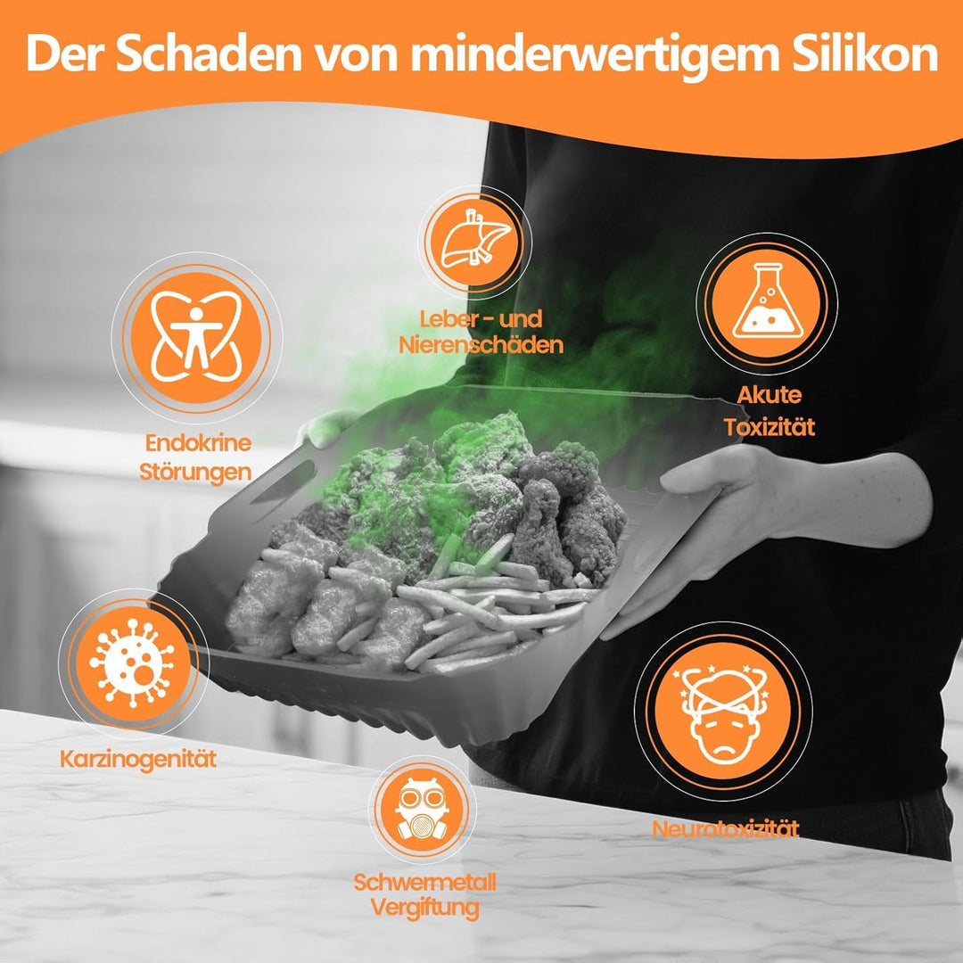 Airfryer Zubehör für COSORI Heissluftfritteuse Zubehör Dual Zone 8.5 L,Wiederverwendbares Airfryer Z