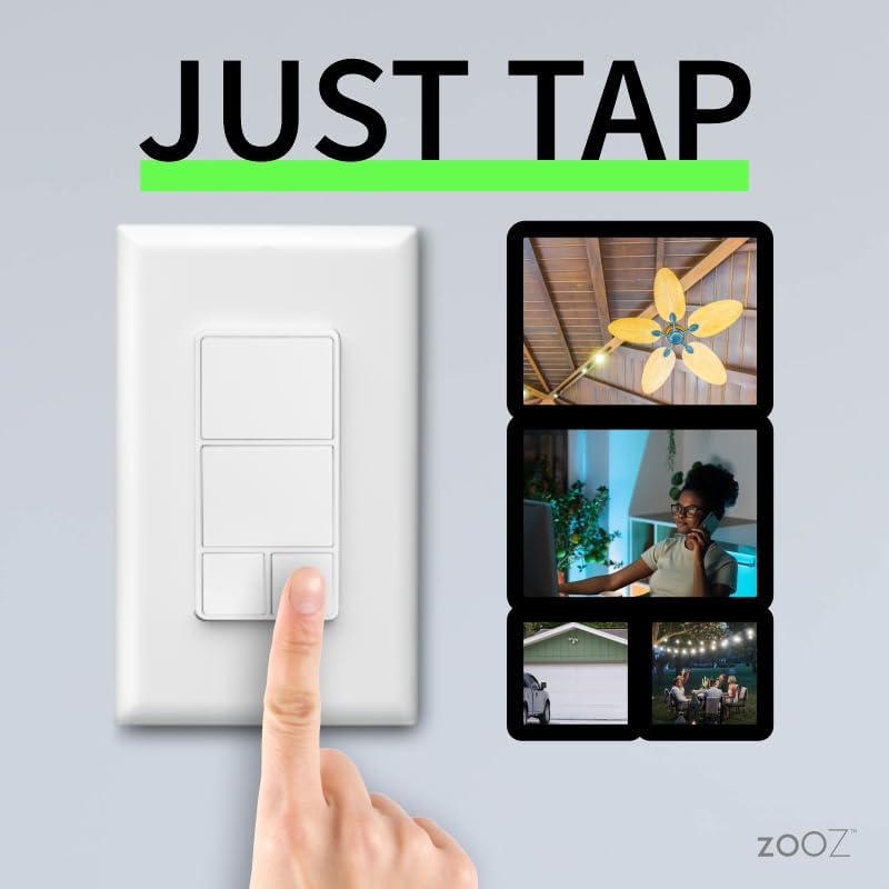 Zooz 800 Series Z-Wave Wandfernbedienung und Szenen-Controller mit grosser Reichweite ZEN37 (batteri