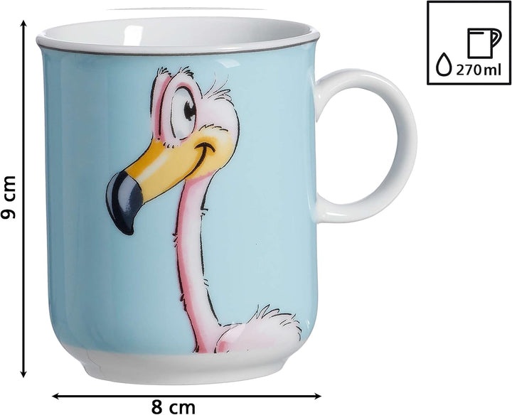 Ritzenhoff & Breker Kindergeschirr-Set Happy Zoo, Flo, 3-teilig, Flamingo Flamingo Flo, Flamingo Flo