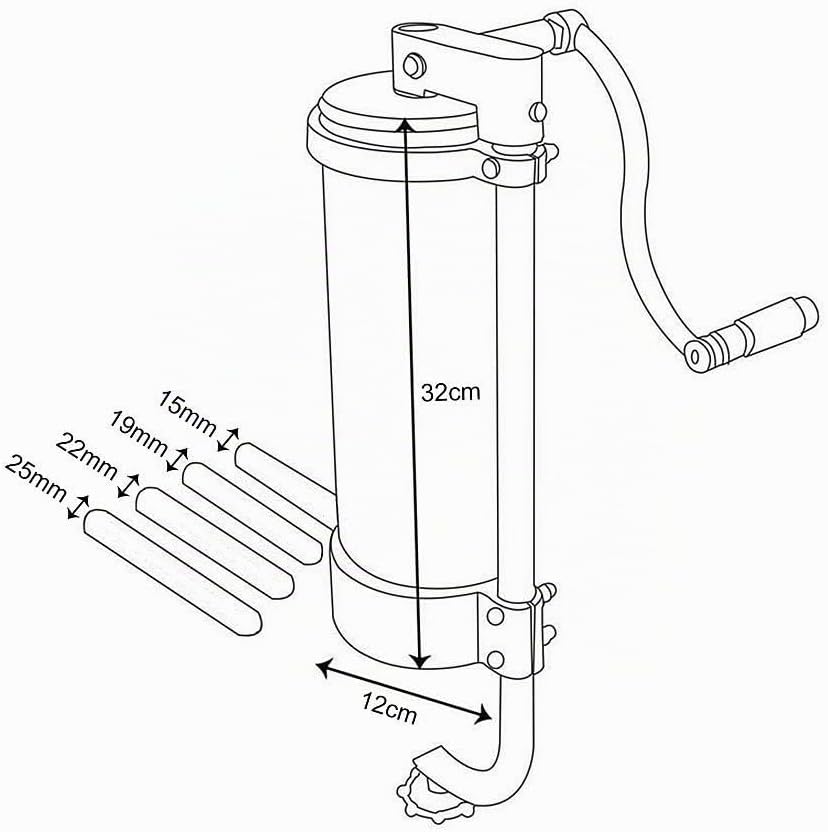 3,5L Wurstfüller, Wurstmaschine Manuell, Wurstfüllmaschine Edelstahl mit Tischklemme, Press Wurstspr