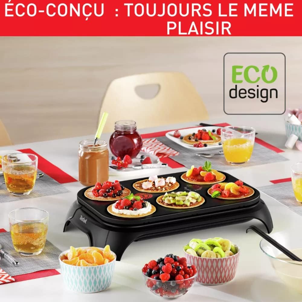 Crêpière électrique Tefal Eco Crep'Party PY55E810 1000 W Noir