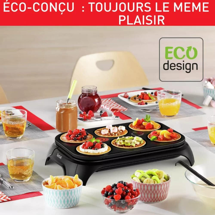 Crêpière électrique Tefal Eco Crep'Party PY55E810 1000 W Noir