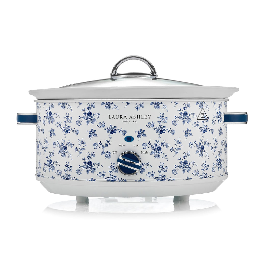 Laura Ashley 6,5 Liter Schongarer mit China Rose Print von VQ - Slowcooker für 8 bis 10 Personen, En