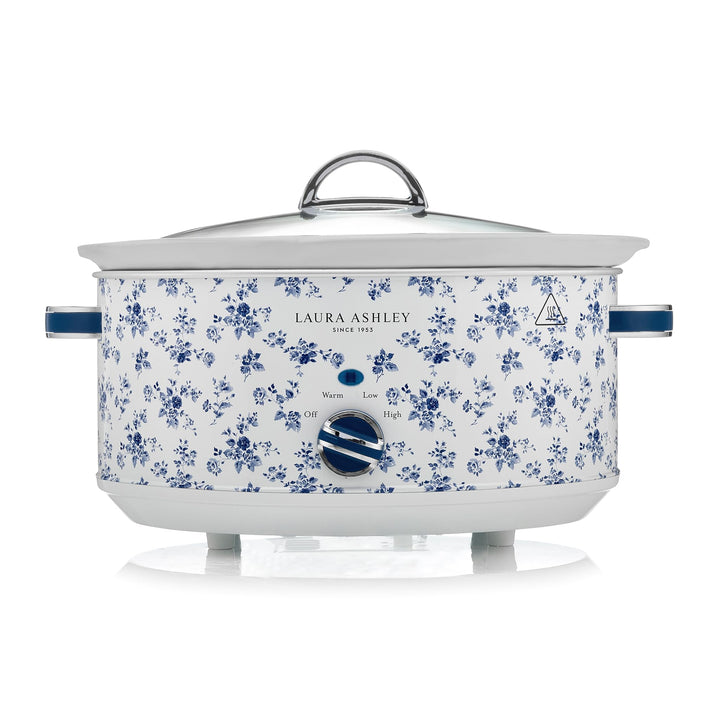 Laura Ashley 6,5 Liter Schongarer mit China Rose Print von VQ - Slowcooker für 8 bis 10 Personen, En