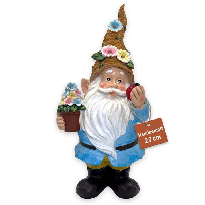 MIJOMA Gartenzwerg Gartengnom GNOME Dwarf Garten Dekoration Gartendeko Wichtel Zwerg für den Garten