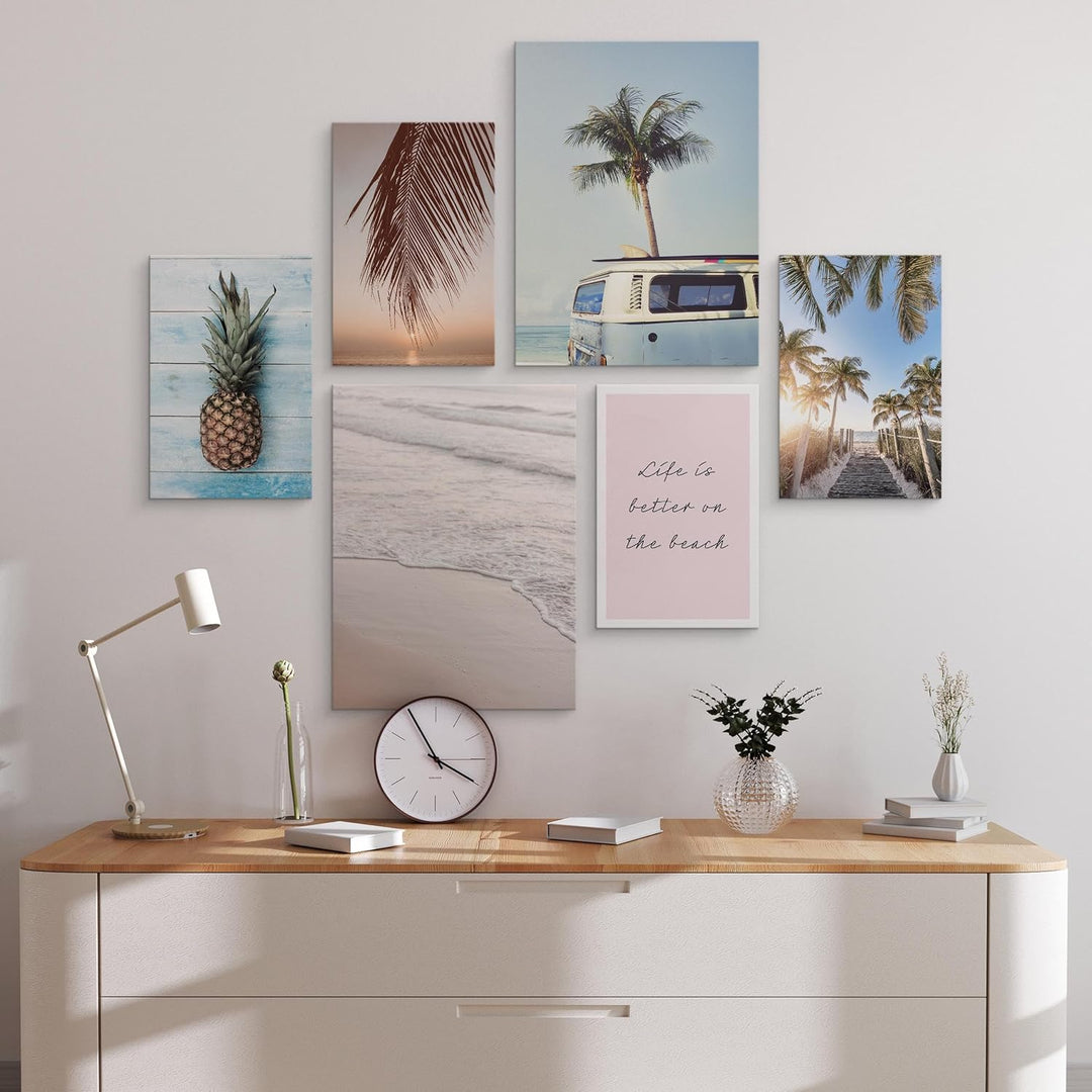 Muralo - Wandbilder Set - Leinwand Bilder Set Aufhängefertig - Bilder für Wohnzimmer Schlafzimmer -