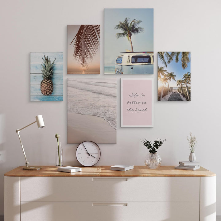 Muralo - Wandbilder Set - Leinwand Bilder Set Aufhängefertig - Bilder für Wohnzimmer Schlafzimmer -