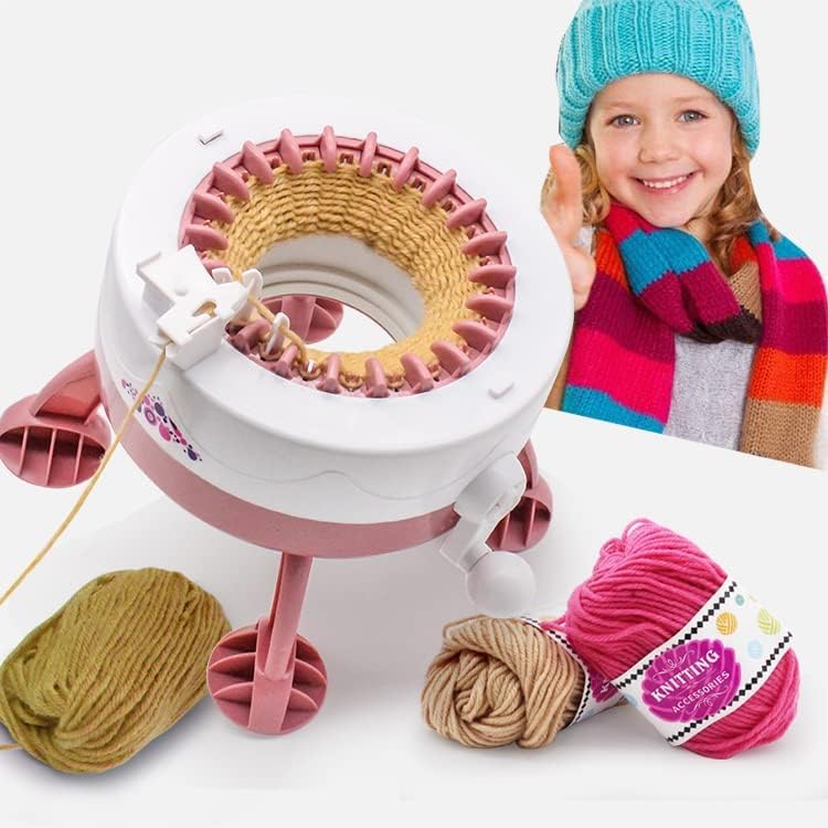 Fyearfly Handstrickmaschine, Strickmaschine mit 22 Nadeln, DIY-Doppelstrickmaschine für Socke, Mütze