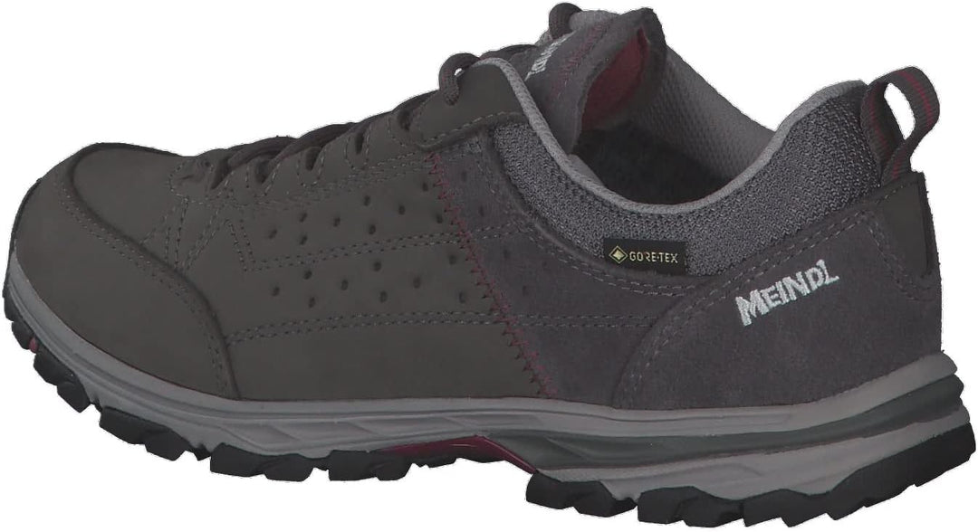 Meindl Damen Wanderschuhe Durban Lady GTX 35.5 EU Grau Bordeaux, 35.5 EU Grau Bordeaux