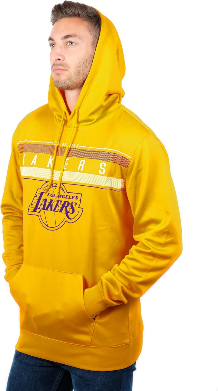 NBA Herren Fleece Hoodie Pullover Sweatshirt Poly Midtown, Herren, Midtown Hoodie M Gelb, M Gelb