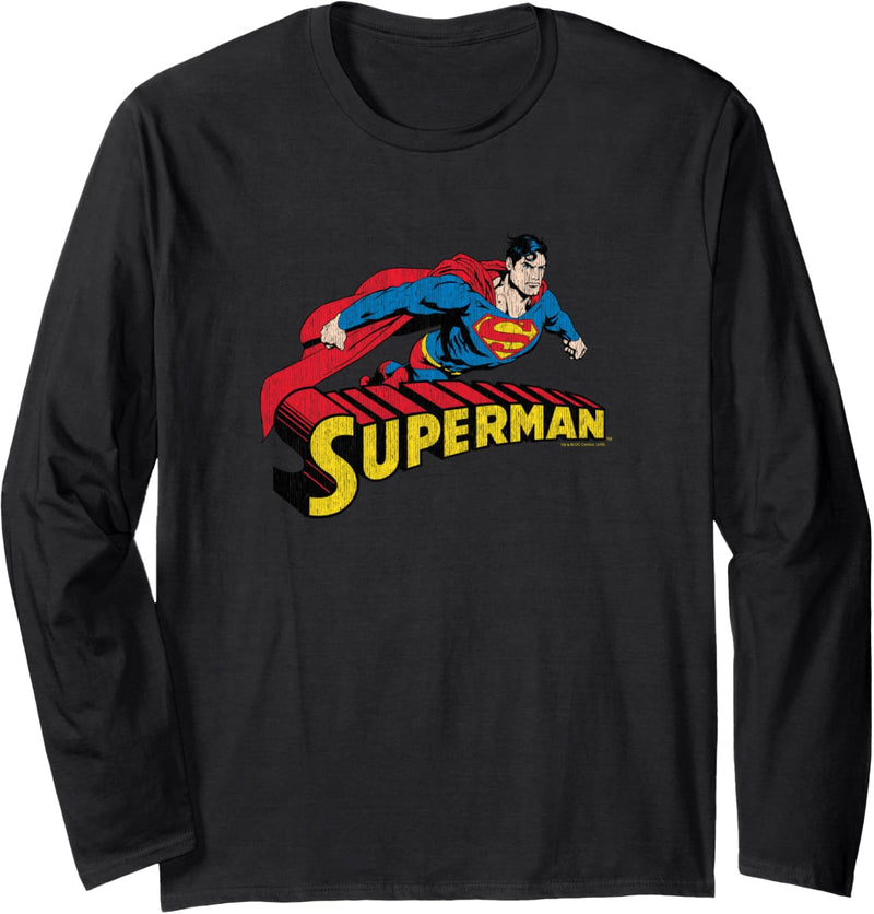 Superman Flying Over Langarmshirt