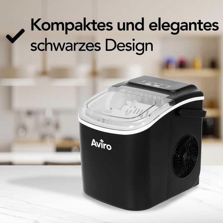 Eiswürfelmaschine - 1,3L - Mit Eisschaufel - Selbstreinigungsfunktion - 12KG / 24U - 9 Würfel / 6 Mi