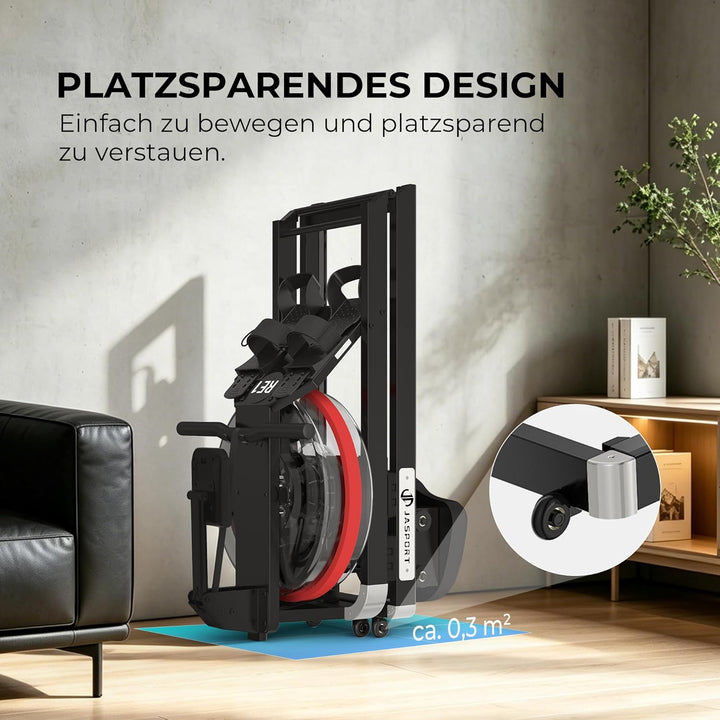 RE1 Wasser-Rudergerät klappbar mit 14-L-Wassertank für Zuhause | Kinomap-kompatibel, LCD-Display, st