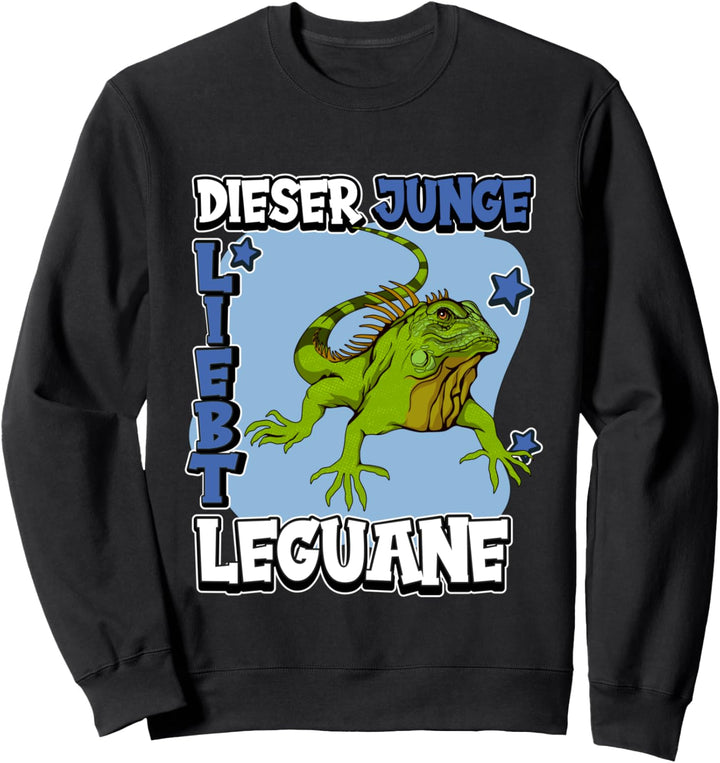 Kinder Leguan Sachen Dieser Junge liebt Leguane Sweatshirt