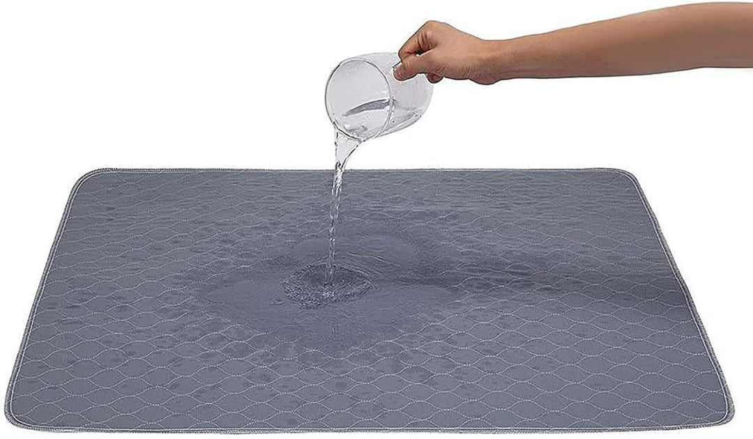 pet wiz Zwei Packungen grosse Wiederverwendbare, waschbare Haustierunterlagen in Grau (60 x 90 cm),