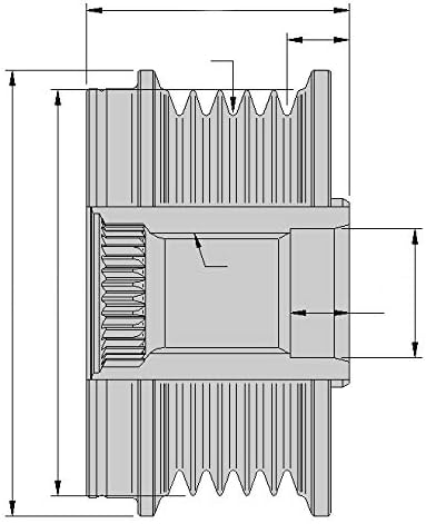 HELLA - Generatorfreilauf - Gewindemass: M16x1,5 - Anzahl der Rillen: 6 - mit Kappe - 9XU 358 038-68