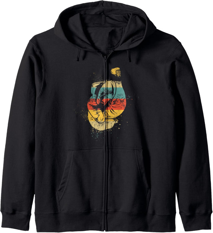 Retro Boxen Kampfsport Boxkampf Geschenk - Vintage Boxer Kapuzenjacke