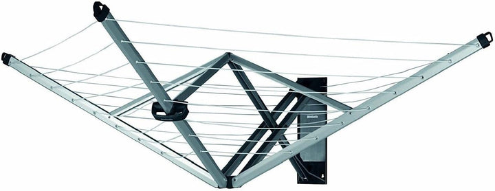 Brabantia - WallFix Wandwäschetrockner - Wäscheständer - UV-beständige Wäscheleine - 24 Meter Wäsche