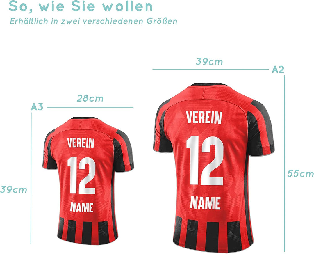Elbeffekt Trikotlampe für Mailand Fans aus Holz - personalisierbares Geschenk - schenke Dein individ