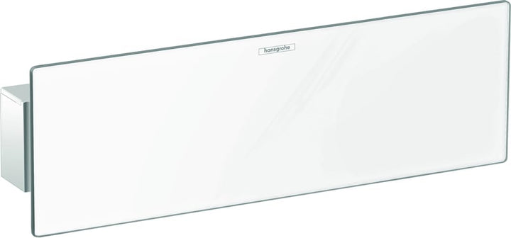 hansgrohe FixFit Schlauchanschluss, 300 mm, mit Duschkopfhalterung und Duschablage, Weiss/Chrom, Wei