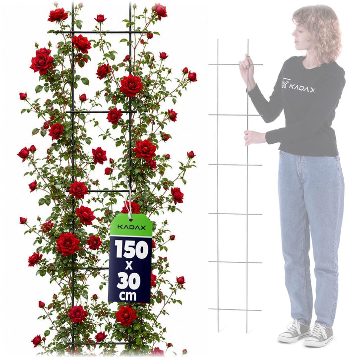 KADAX Rankgitter, Gitterspalier für Garten, Pflanzen, Balkon, Terrasse, Metall Spalier, Rankhilfe, K