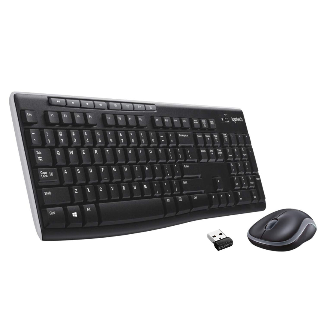 Logitech MK270 Kabelloses Set mit Tastatur und Maus für Windows, Skandinavisches QWERTY-Layout - Sch