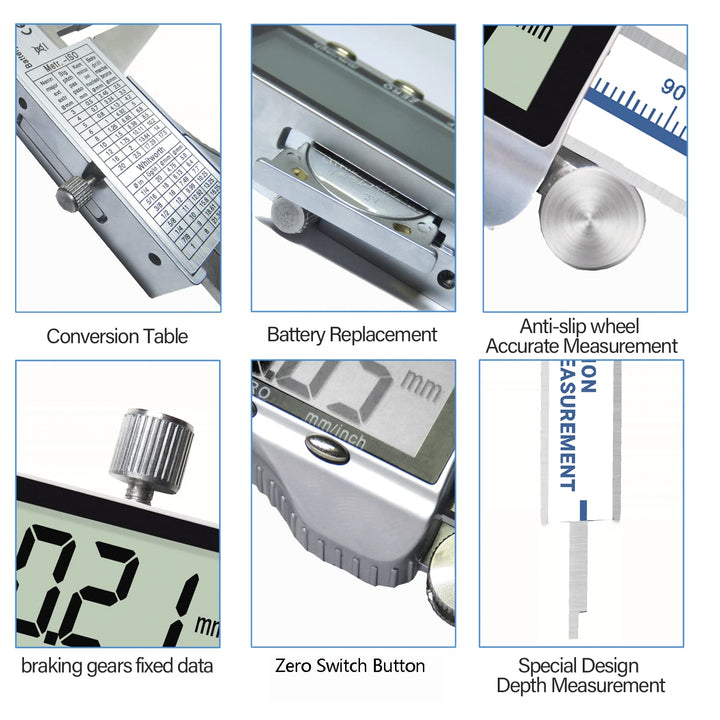 Messschieber Digital, ACEMETER Messschieber Digital Messlehre 150mm mit Hoch Messgenauigkeit & Extra